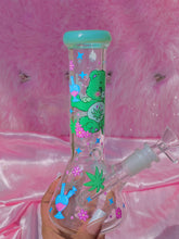 Load image into Gallery viewer, Best Bunds Carebears🧚‍♀️💗 Straight Tube Glass (handmade)