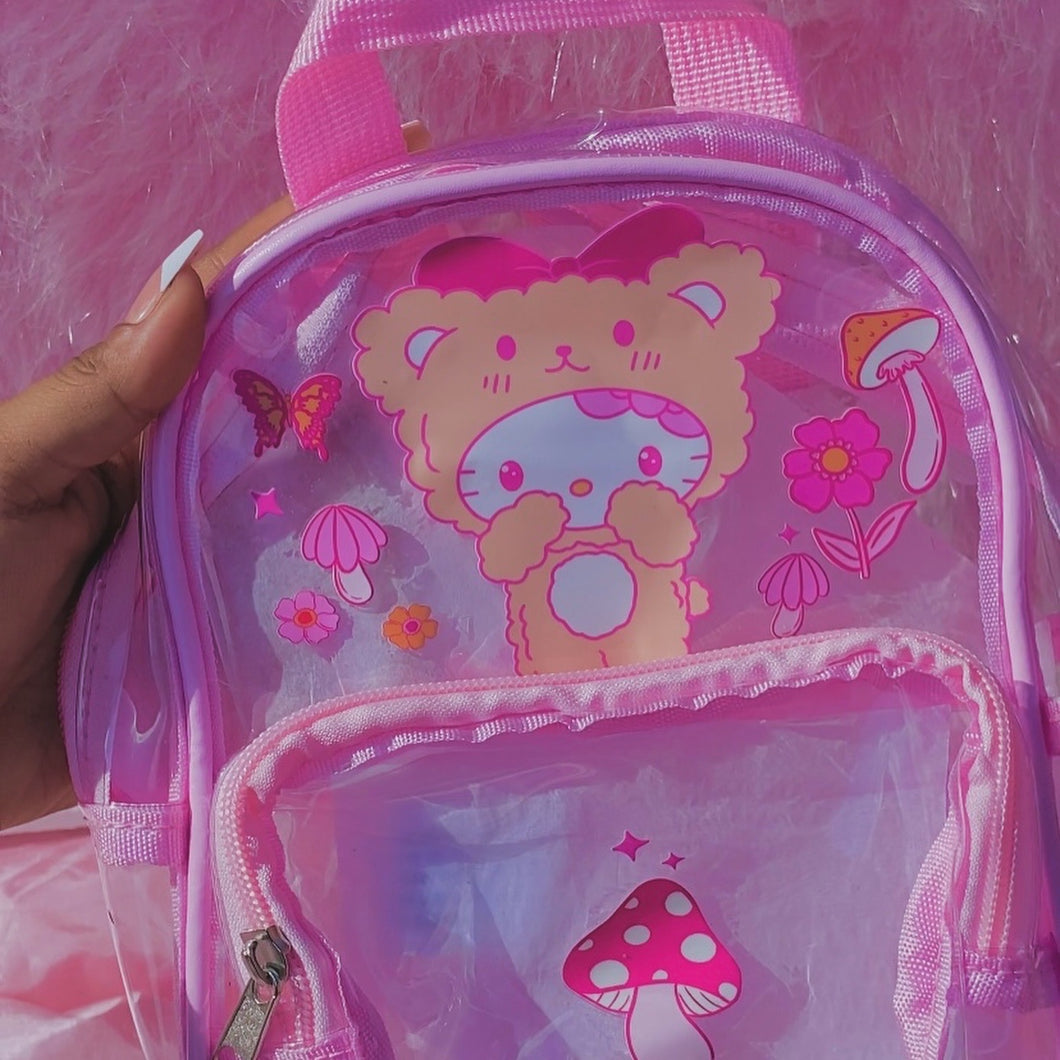 Hello Kitty Pink Clear Mini Backpack – THE QUEENS STASH Hello Kitty Pink Clear Mini Backpack – THE QUEENS STASH