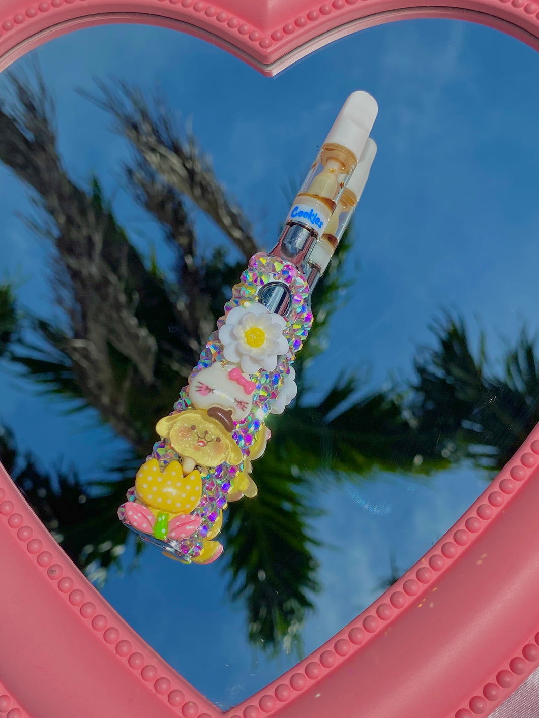 White Pompompurin and Hello Kitty Rhinestone Pen