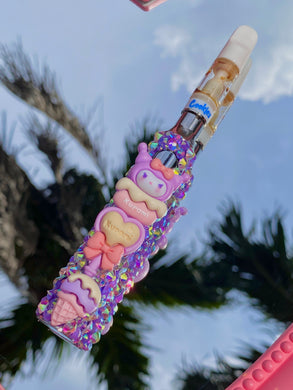 Purple Kuromi Rhinestone Pen