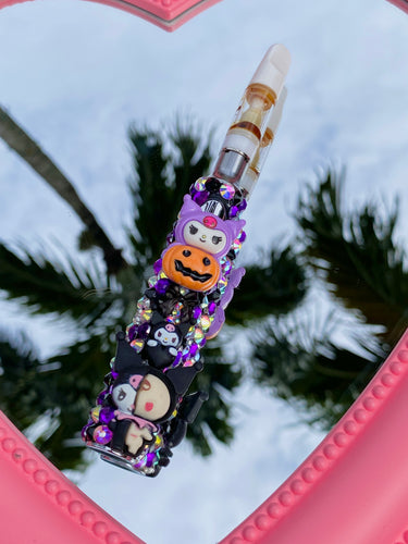 Halloween Purple/Black Kuromi Rhinestone Pen