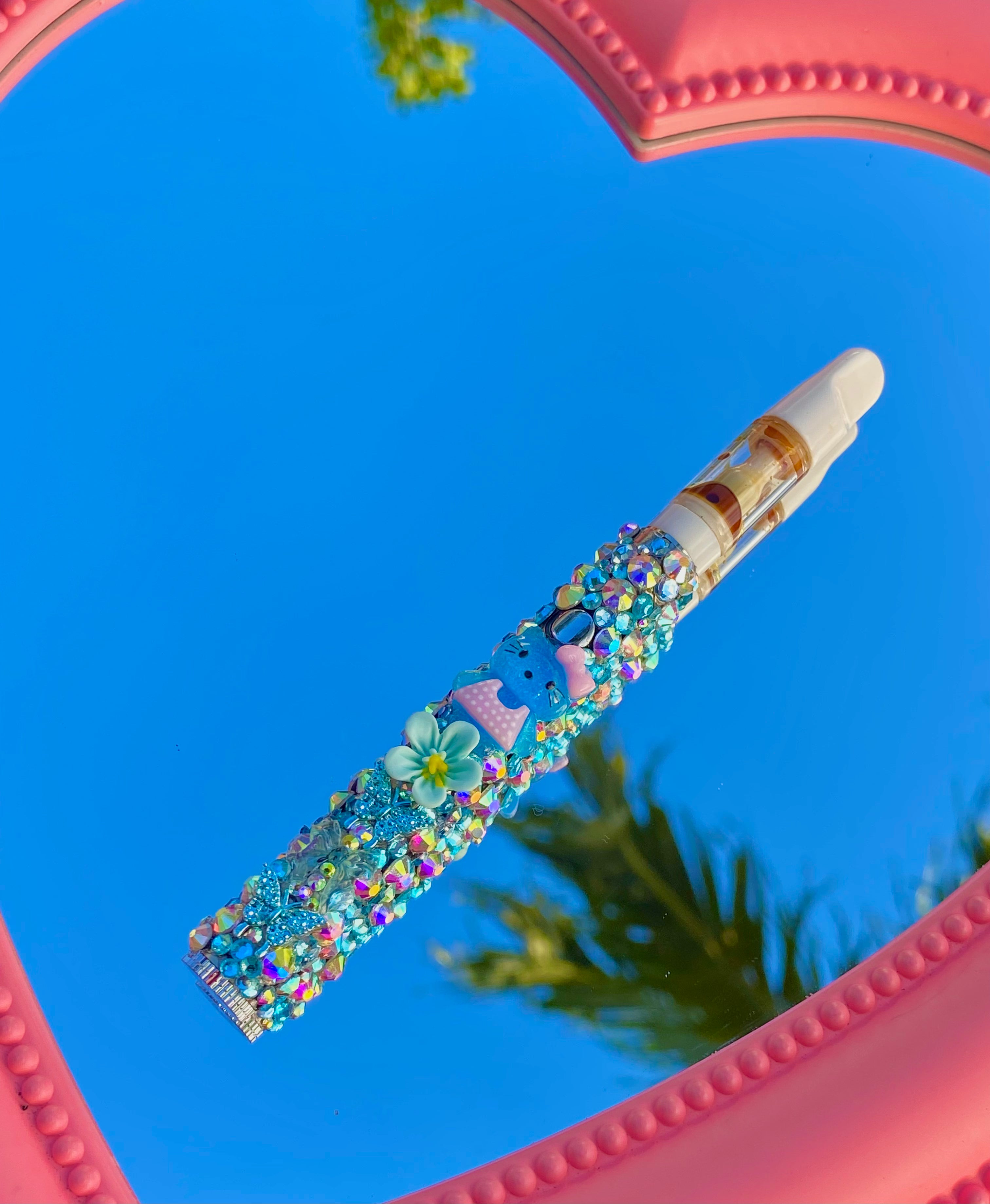 Blue Hello Kitty Rhinestone Pen  THE QUEENS STASH