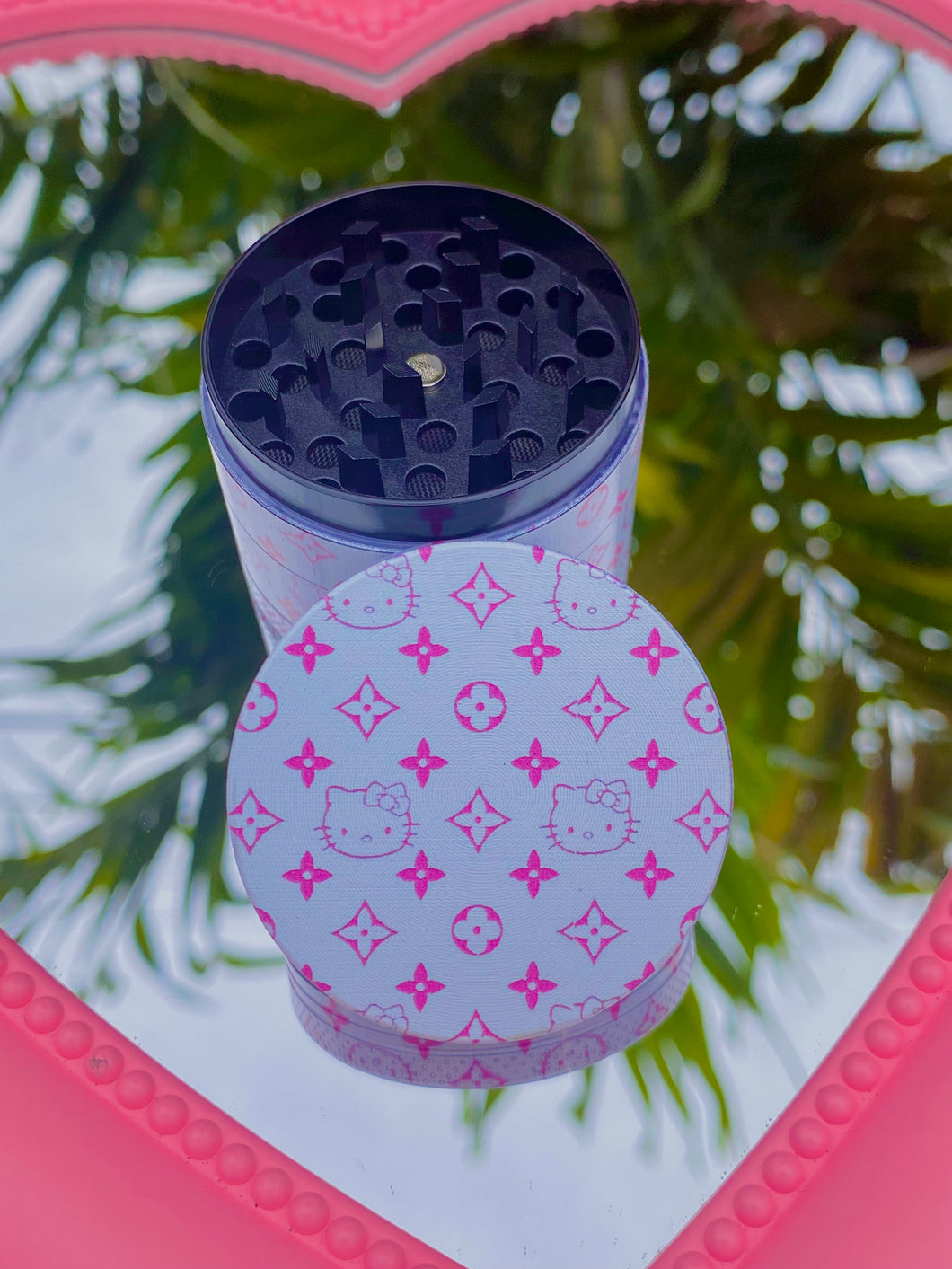Pink LV Hello Kitty Herb Grinder - 50MM- LARGE