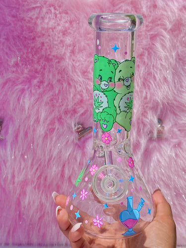 Best Bunds Carebears🧚‍♀️💗 Beaker Glass (handmade) READY TO SHIP