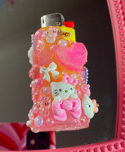 Pink Coquette HK Lighter Case Junked (MINI SIZE)