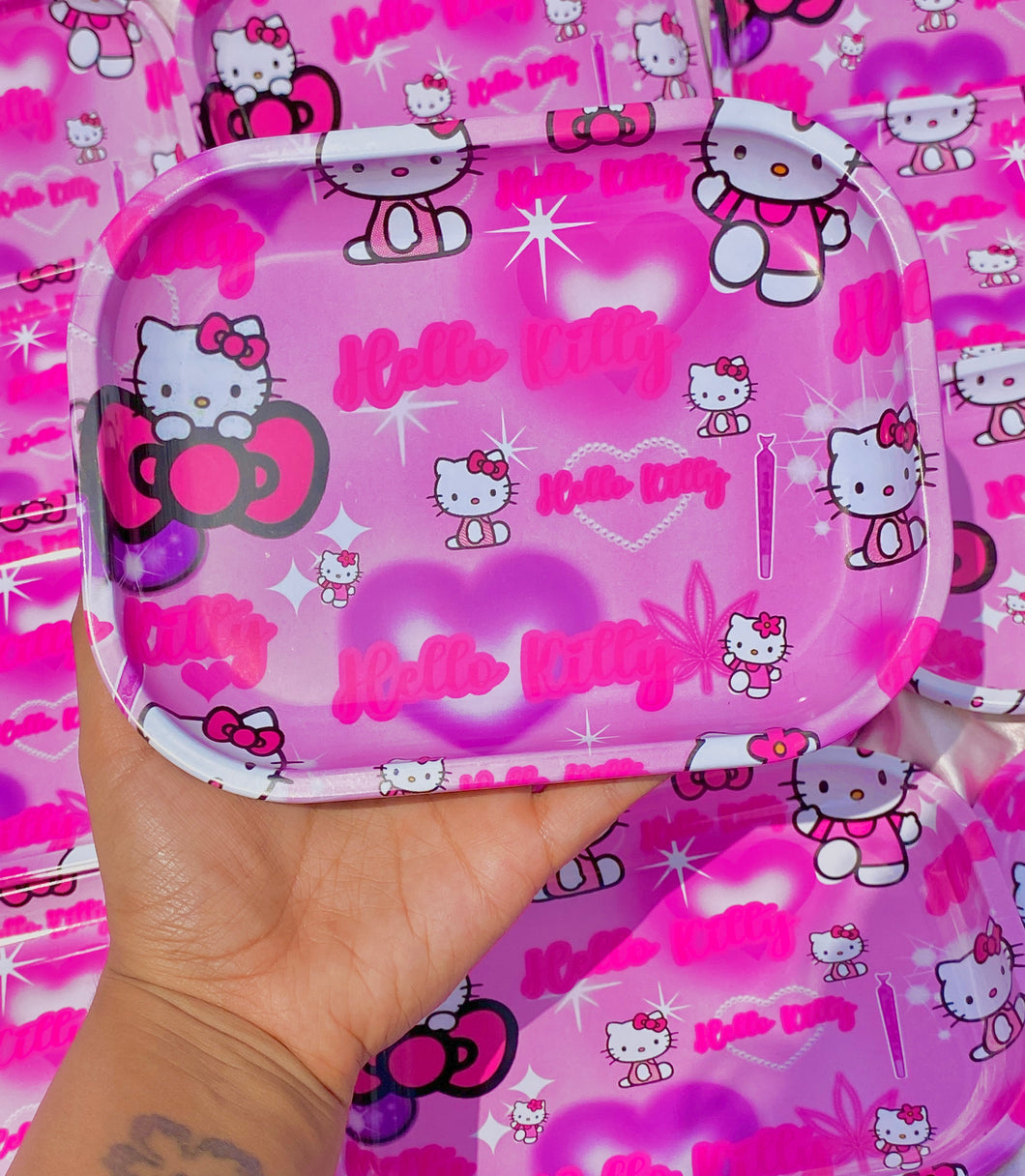 WHOLESALE HELLO KITTY PINK ROLLING TRAYS