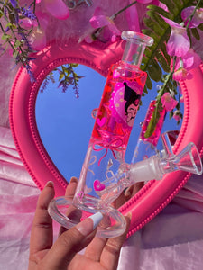 Kuromi PInk Y2K Mini Straight tube Glass (Ready To Ship)