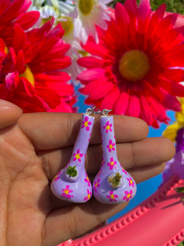 Lilac Flower💐 Bong Earrings