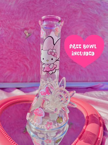 Hello Kitty Fairy🧚‍♀️ Bong (handmade) Ready to Ship