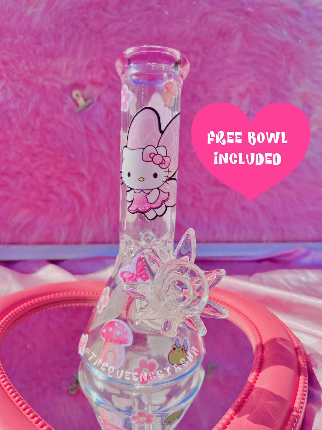 Hello Kitty Fairy🧚‍♀️ Bong (handmade) Ready to Ship