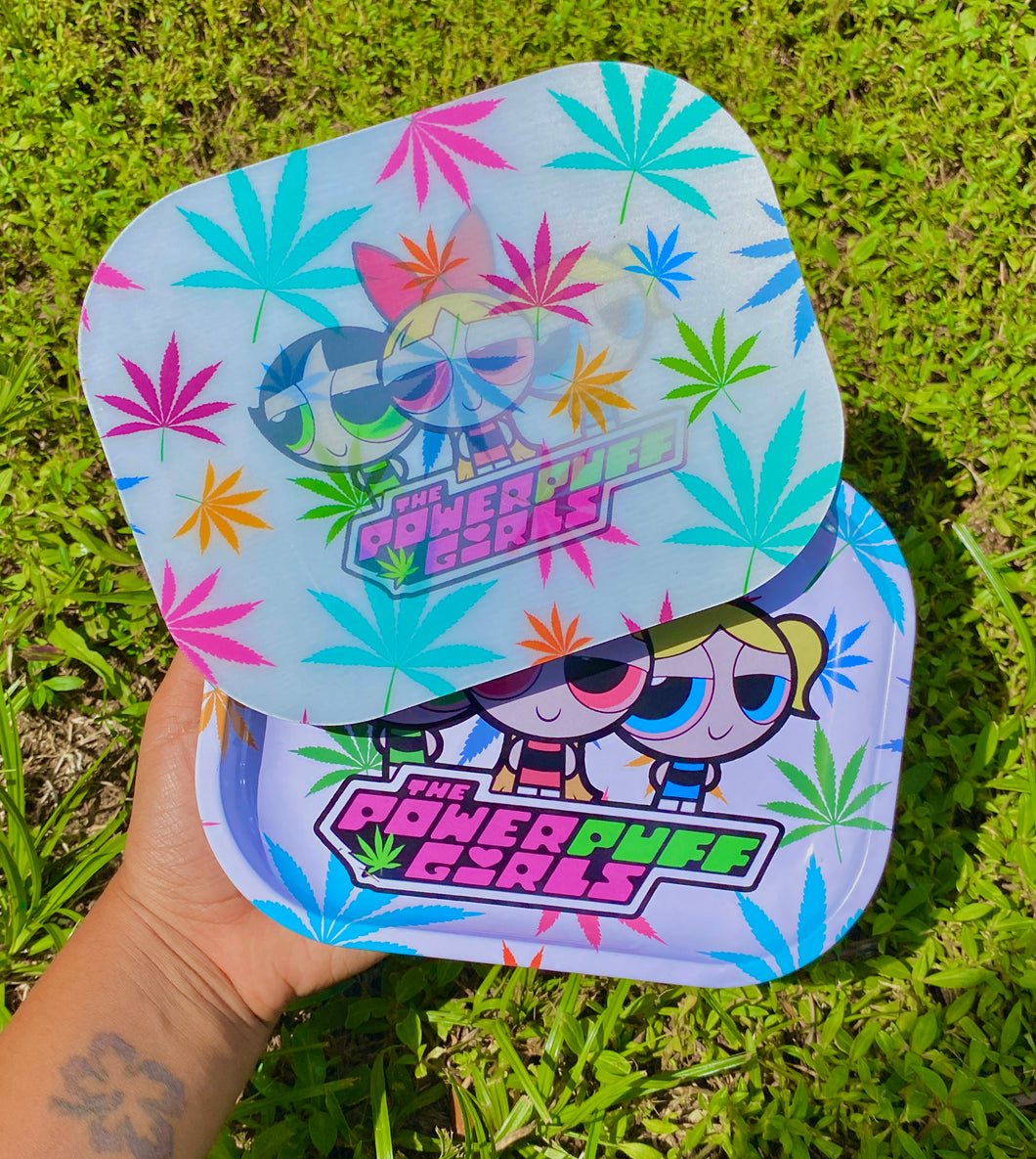 PowerPuff Girls Rolling Tray With Lid