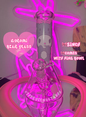 KuromiBear Heart Bong Clear Pink(Ready to Ship)
