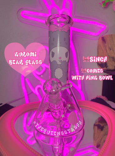 KuromiBear Heart Bong Clear Pink(Ready to Ship)