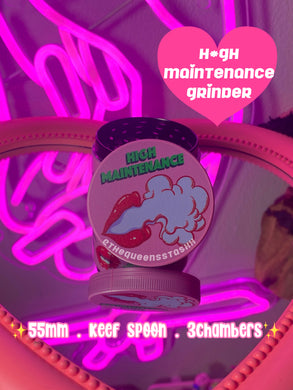 Pink Heart Maintenance Herb Grinder - 55MM- LARGE