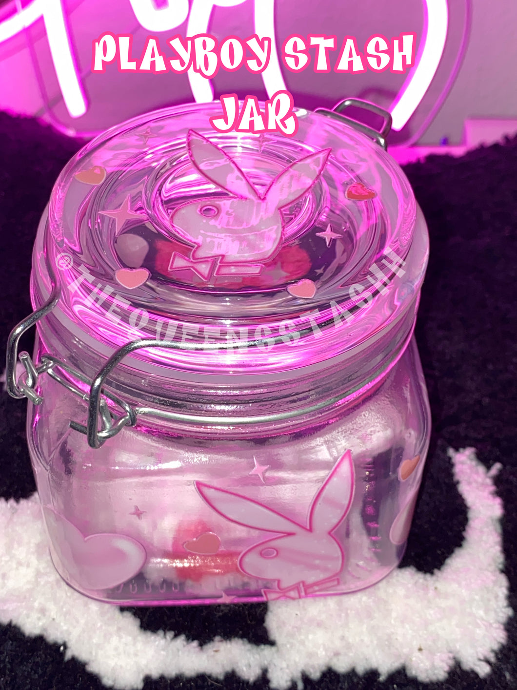 Playboy Bunny Y2K Glass Odor less Stash Jar