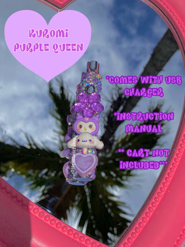 Purple Kuromi Queen Rhinestone Pen (READY TO SHIP)
