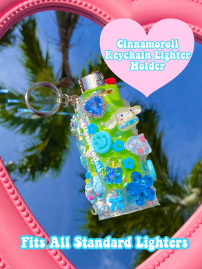 Blue Hearts Cinnamoroll Lighter Case Junked Keychain(STANDARD SIZE)