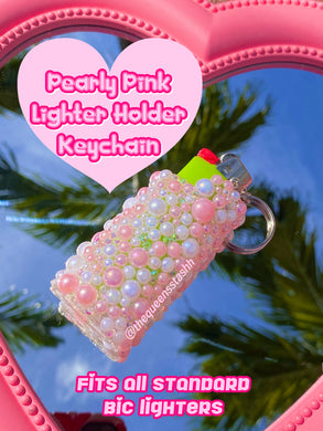 Pearly Pink Lighter Case Junked Keychain(STANDARD SIZE)