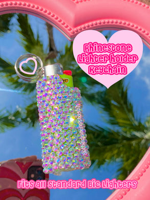 Rhinestone Lighter Case Junked Keychain(STANDARD SIZE)