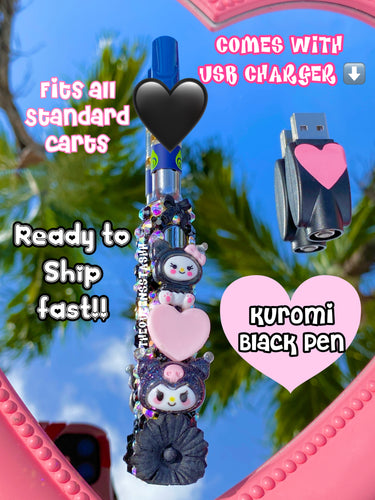 Black And Pink Kuromi Penn (READY TO SHIP)