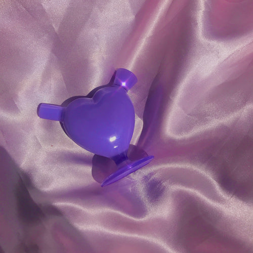Mini Heart Bubbler (CREAMY PURPLE)