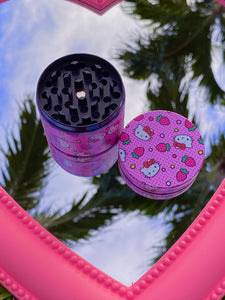 Pink Strawberry Hello Kitty Herb Grinder - 50MM- LARGE