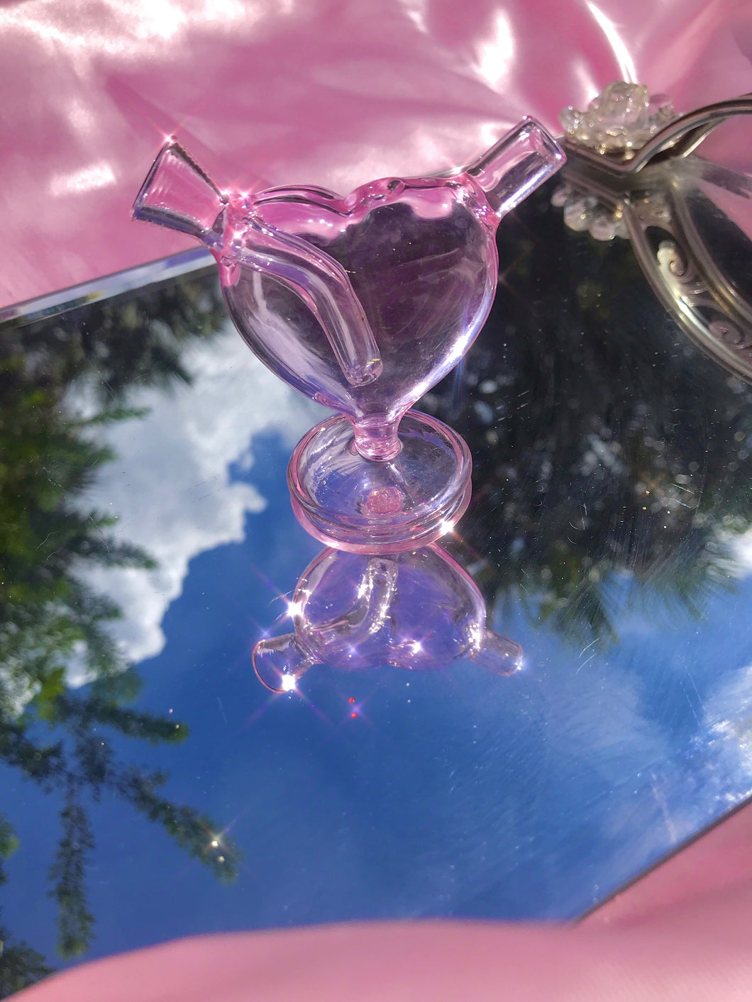 ♡ Mini Heart Bubbler ♡ (PINK)