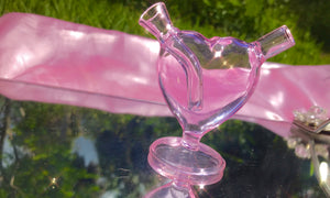♡ Mini Heart Bubbler ♡ (PINK)