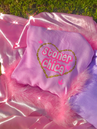 Stoner chica Hoodie (PINK)