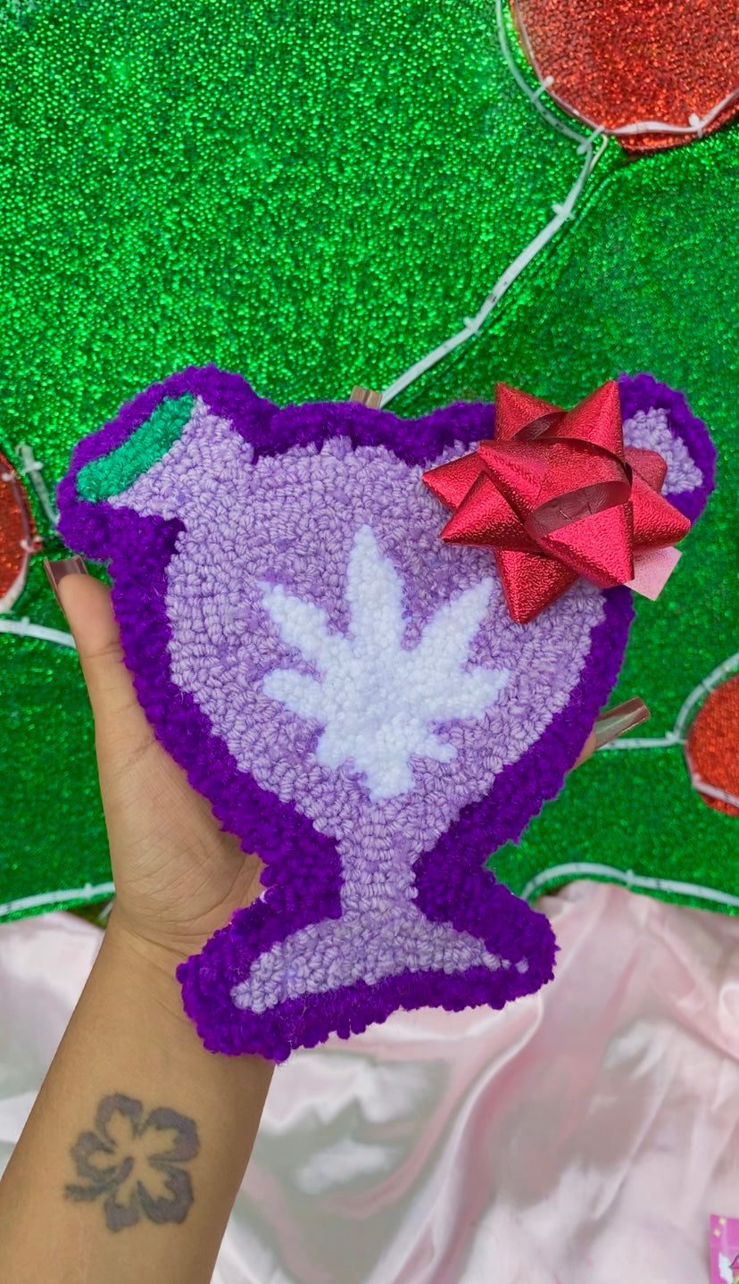 Purple Bubbler Wall Rug Art